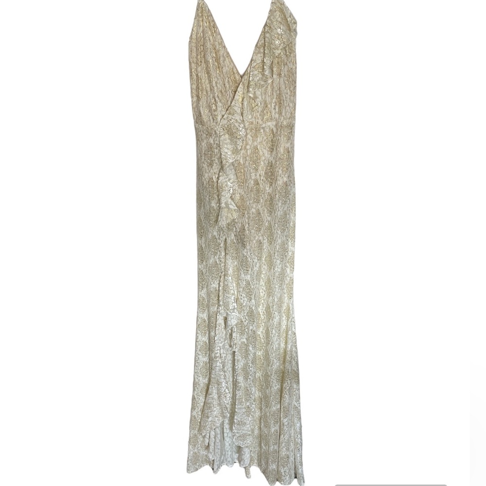 NWT Adela Cream / Gold Leopard Maxi Dress 12th Tribe Size S - Picture 6 of 10